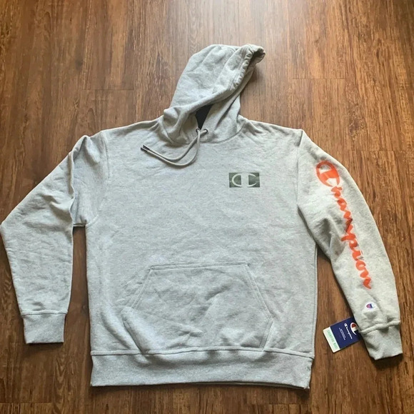 Champion Oxford Gray Fleece Pullover Hoodie Men’s Large - Picture 1 of 8